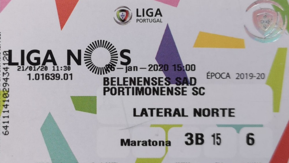 BILHETES PARA O JOGO COM O BELENENSES À VENDA ESTA QUINTA-FEIRA