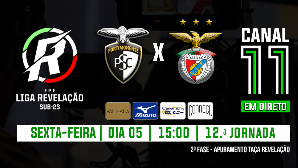 BENFICA EM PORTIMÃO ESTA SEXTA FEIRA