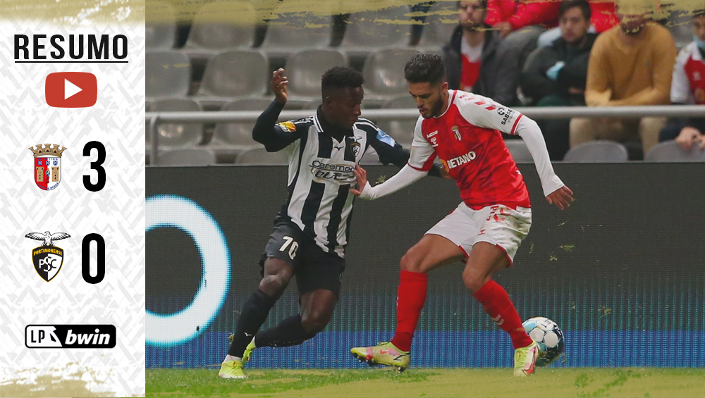 I LIGA (10ªJ): RESUMO SC BRAGA 3-0 PORTIMONENSE