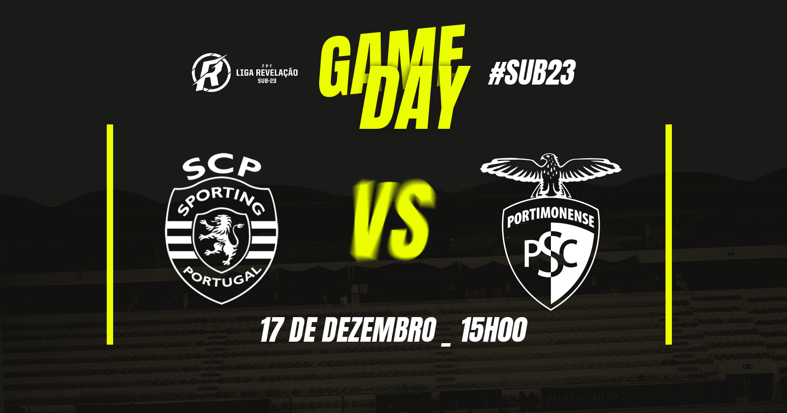 Sub23 disputam jogo decisivo frente ao Sporting CP