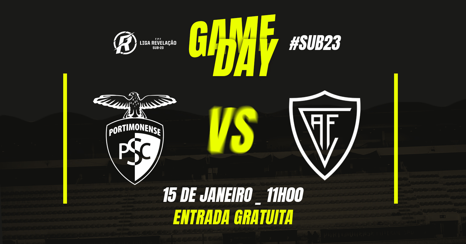Sub23 defrontam o Académico de Viseu esta quarta-feira