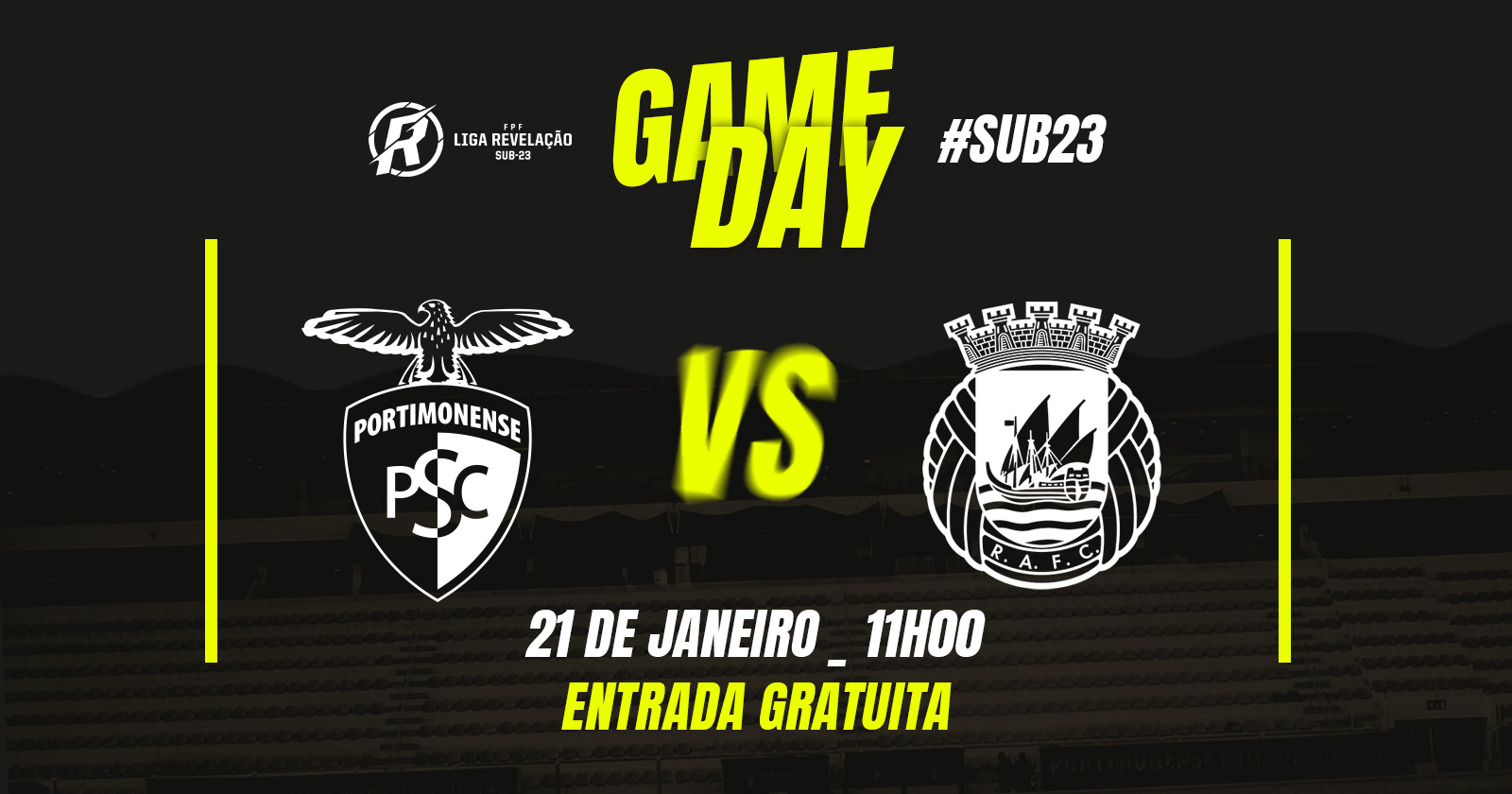 Sub-23 defrontam o Rio Ave FC na 3.ª jornada da Taça Revelação