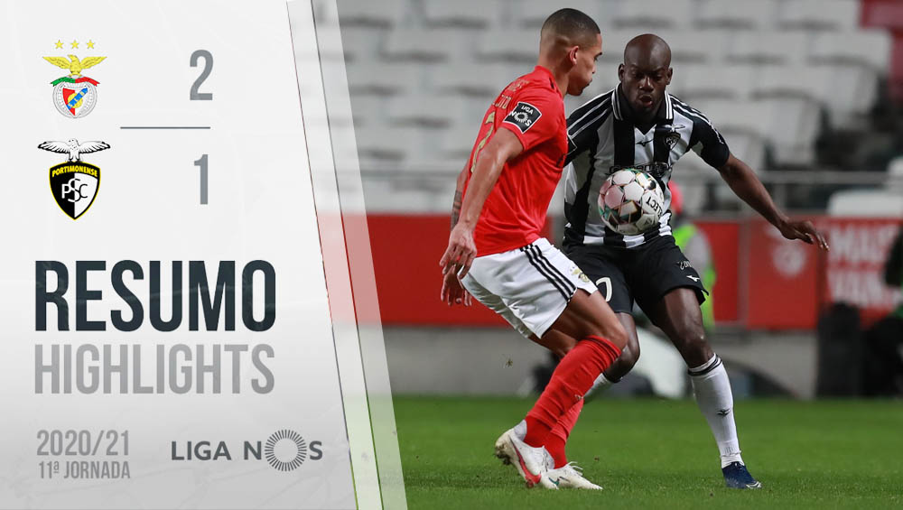 I LIGA (11ªJ): RESUMO SL BENFICA 2-1 PORTIMONENSE