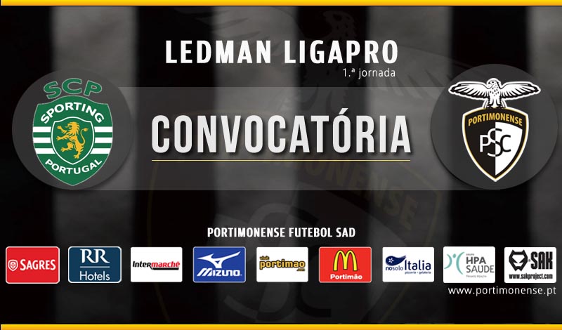 SPORTING B - PORTIMONENSE: CONVOCATÓRIA