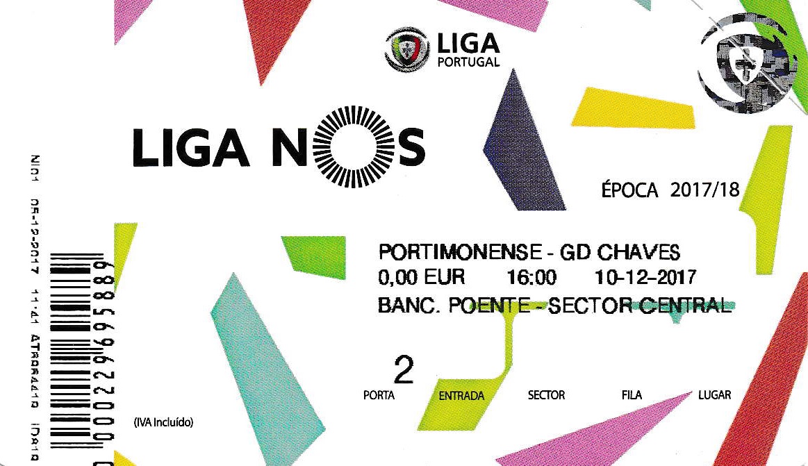 BILHETES À VENDA PARA O PORTIMONENSE - CHAVES