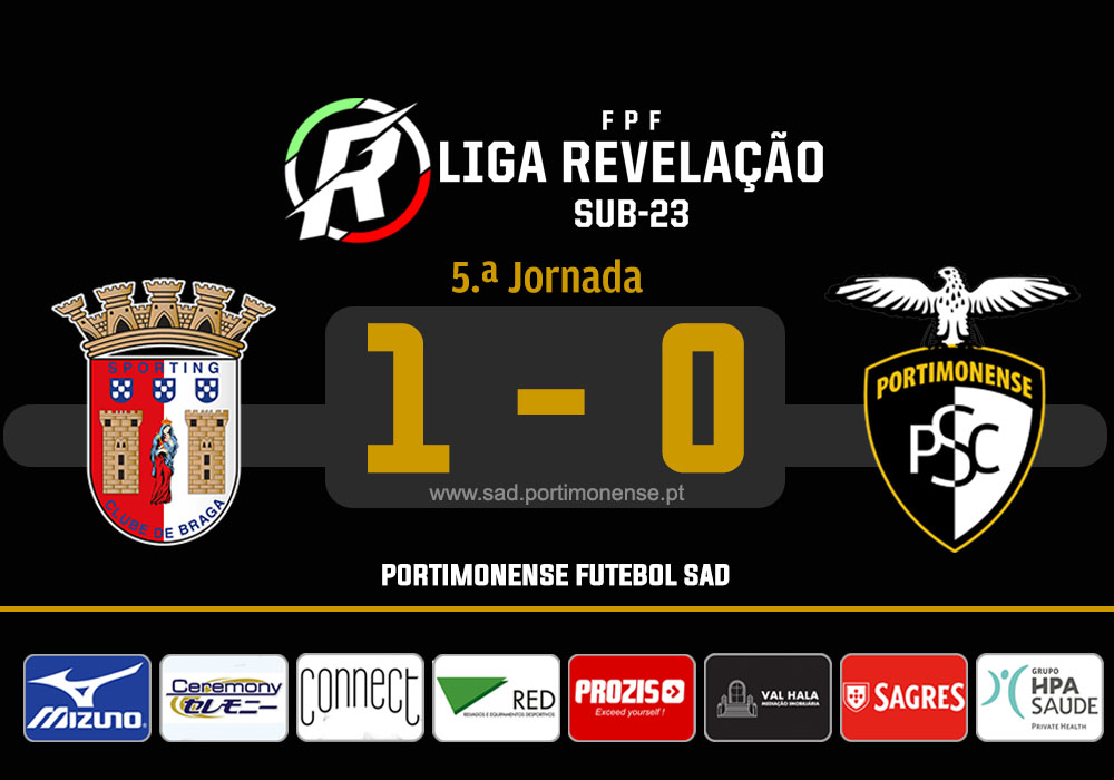 SUB 23: SC BRAGA 1 - PORTIMONENSE 0