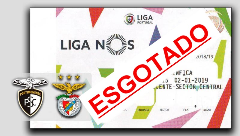 BILHETES ESGOTADOS PARA O PORTIMONENSE-BENFICA 