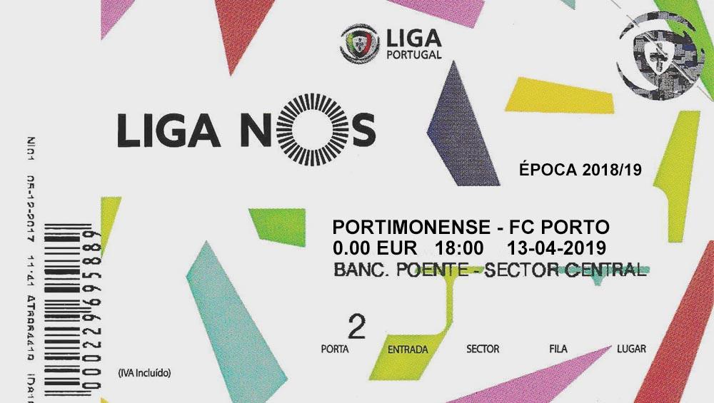 BILHETES À VENDA PARA O PORTIMONENSE-FC PORTO
